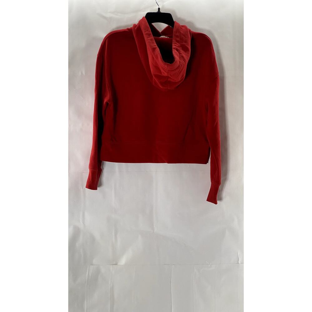Zara Basics Women's Red Solid Pullover Hoodie Sz M - image 2
